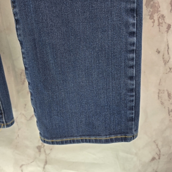 Betabrand Jeans Womens Medium Long Dark Wash Straight Denim Jegging High Rise - Picture 4 of 11